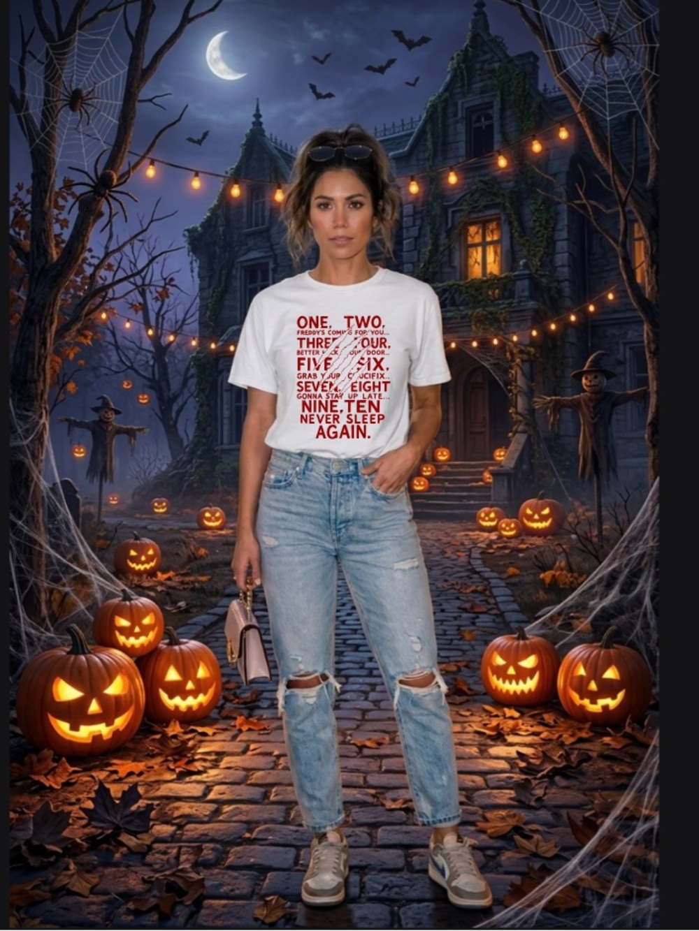 Halloween Freddy Krueger graphic Tshirt